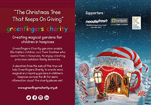 Needlefresh back Greenfingers Charity with Christmas Tree initiative at Glee