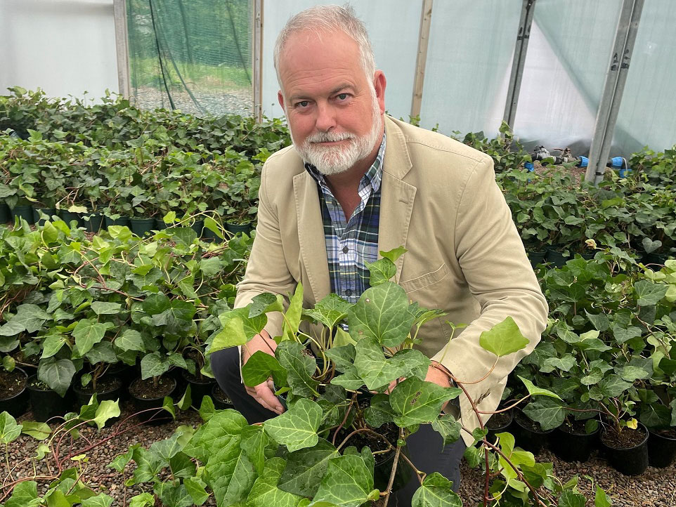 Andy Johnson with the new Hedera Algerian Bellecour® - has signed up for Four Oaks Trade Show