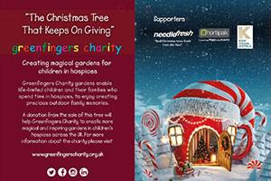 Needlefresh back Greenfingers Charity with Christmas Tree initiative at Glee