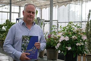 Andy Johnson from Wyevale Nurseries holding new catalogue