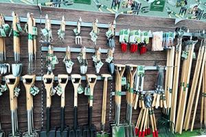 Greenmans Garden Tools Professional Display - including spades and rakes