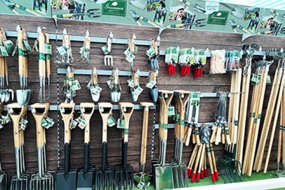Greenmans Garden Tools Professional Display - including spades and rakes